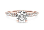 Lisa Round Cut Lab Grown Diamond 18Kt Rose Gold Engagement Ring