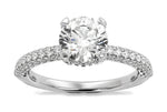 Lisa Round Cut Lab Grown Diamond Platinum Engagement Ring - View 3