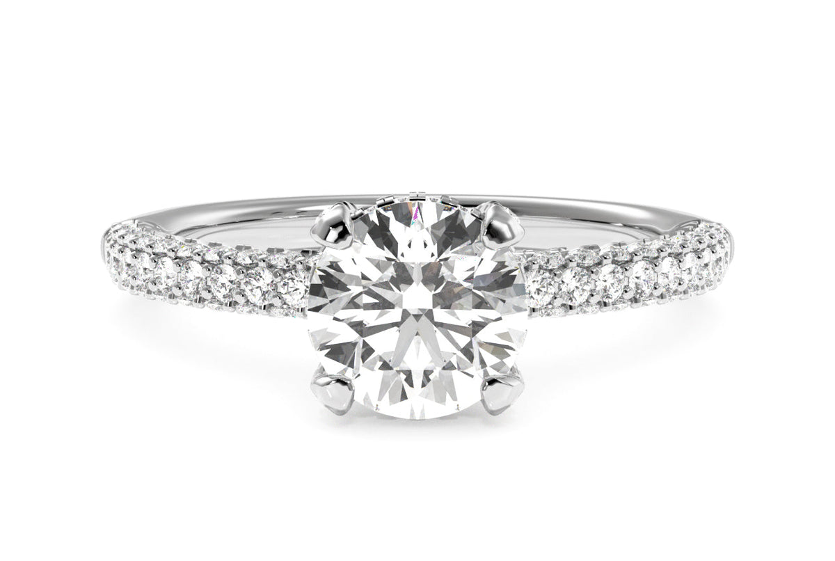 Lisa Radiant Cut Lab Grown Diamond 14Kt White Gold Engagement Ring