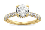 Lisa Round Cut Lab Grown Diamond 18Kt Yellow Gold Engagement Ring - View 3