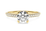Lisa Round Cut Lab Grown Diamond 18Kt Yellow Gold Engagement Ring