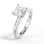 Cara Princess Cut Lab Grown Diamond Platinum Engagement Ring - View 4