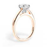 Adriana Asscher Cut Lab Grown Diamond 18Kt Rose Gold Engagement Ring - View 4