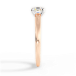 Adriana Asscher Cut Lab Grown Diamond 18Kt Rose Gold Engagement Ring - View 3