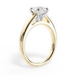 Adriana Asscher Cut Lab Grown Diamond 18Kt Yellow Gold Engagement Ring - View 3