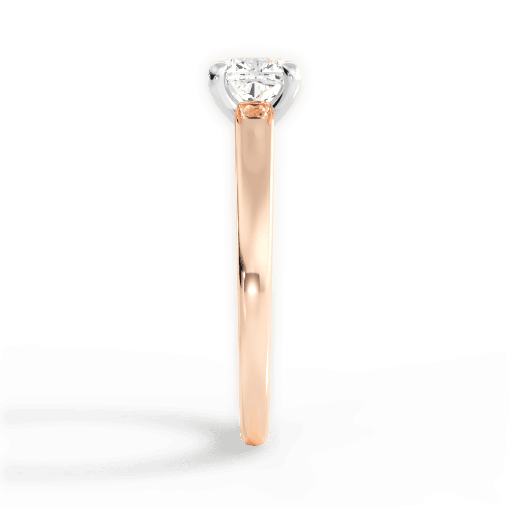 Adriana Cushion Cut Lab Grown Diamond 18Kt Rose Gold Engagement Ring - View 4