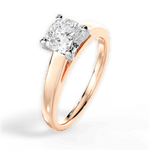 Adriana Cushion Cut Lab Grown Diamond 18Kt Rose Gold Engagement Ring - View 2