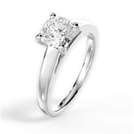 Adriana Cushion Cut Lab Grown Diamond 18Kt White Gold Engagement Ring - View 4