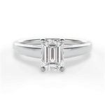 Adriana Emerald Cut Lab Grown Diamond 14Kt White Gold Engagement Ring