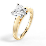 Adriana Heart Cut Lab Grown Diamond 18Kt Yellow Gold Engagement Ring - View 3