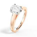 Adriana Oval Cut Lab Grown Diamond 18Kt Rose Gold Engagement Ring - View 4