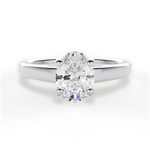Adriana Oval Cut Lab Grown Diamond 18Kt White Gold Engagement Ring