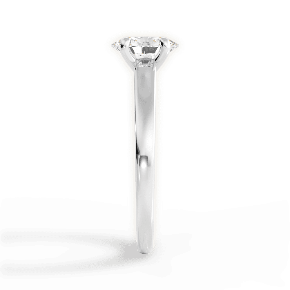 Adriana Oval Cut Lab Grown Diamond 14Kt White Gold Engagement Ring - View 2