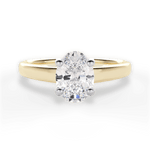 Adriana Oval Cut Lab Grown Diamond 18Kt Yellow Gold Engagement Ring