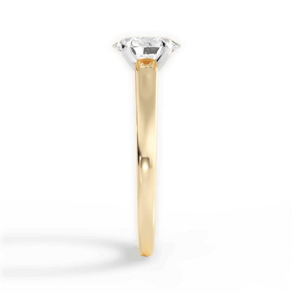 Adriana Oval Cut Lab Grown Diamond 18Kt Yellow Gold Engagement Ring - View 3