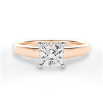 Adriana Princess Cut Lab Grown Diamond 18Kt Rose Gold Engagement Ring