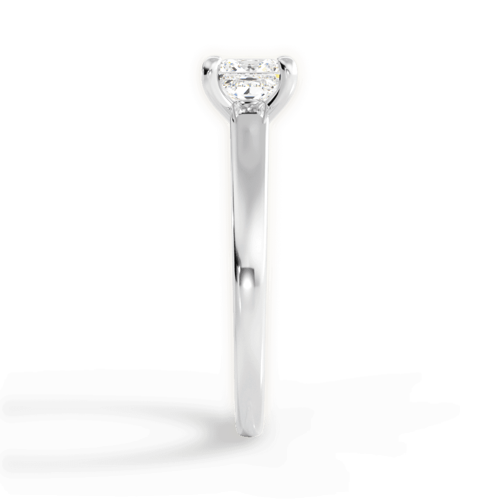 Adriana Princess Cut Lab Grown Diamond 18Kt White Gold Engagement Ring - View 2