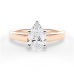 Adriana Pear Cut Lab Grown Diamond 18Kt Rose Gold Engagement Ring