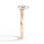 Adriana Pear Cut Lab Grown Diamond 18Kt Rose Gold Engagement Ring - View 3