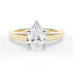 Adriana Pear Cut Lab Grown Diamond 18Kt Yellow Gold Engagement Ring