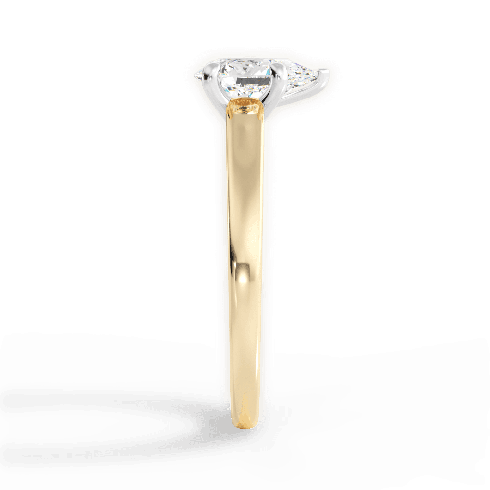 Adriana Pear Cut Lab Grown Diamond 18Kt Yellow Gold Engagement Ring - View 3