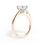 Adriana Radiant Cut Lab Grown Diamond 18Kt Rose Gold Engagement Ring - View 2