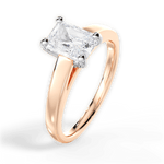 Adriana Radiant Cut Lab Grown Diamond 18Kt Rose Gold Engagement Ring - View 4