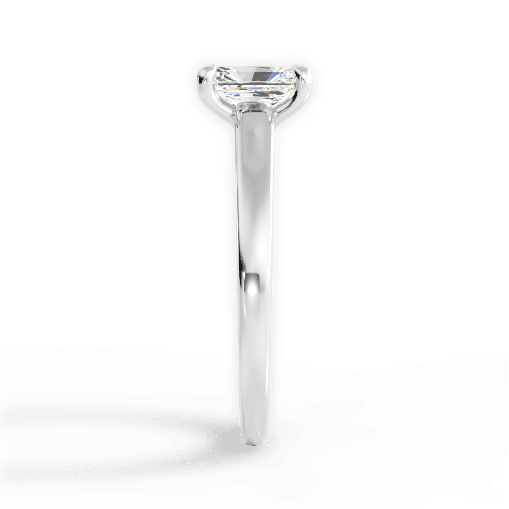 Adriana Radiant Cut Lab Grown Diamond Platinum Engagement Ring - View 3