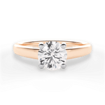 Adriana Round Cut Lab Grown Diamond 18Kt Rose Gold Engagement Ring