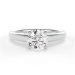 Adriana Round Cut Lab Grown Diamond 14Kt White Gold Engagement Ring