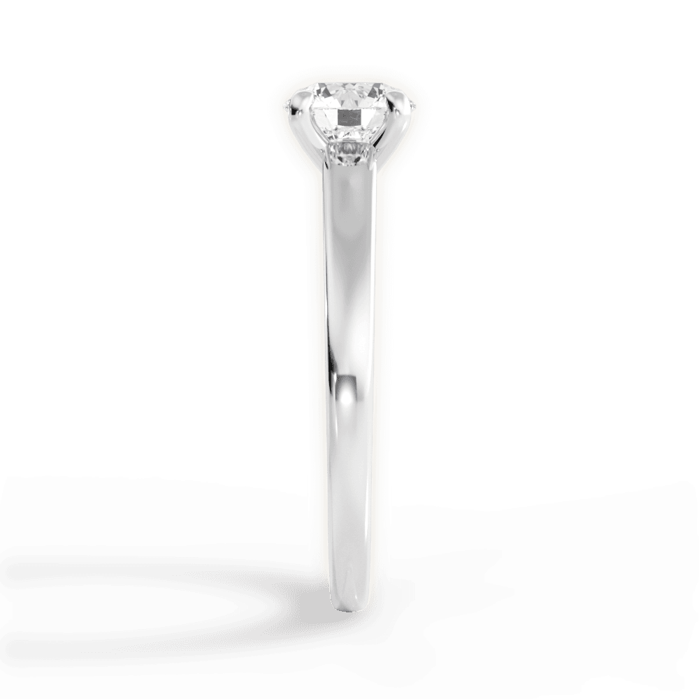 Adriana Round Cut Lab Grown Diamond Platinum Engagement Ring - View 4