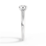 Adriana Round Cut Lab Grown Diamond Platinum Engagement Ring - View 4