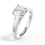 Adriana Round Cut Lab Grown Diamond 14Kt White Gold Engagement Ring - View 2