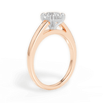 Anna Asscher Cut Lab Grown Diamond 18Kt Rose Gold Engagement Ring - View 2