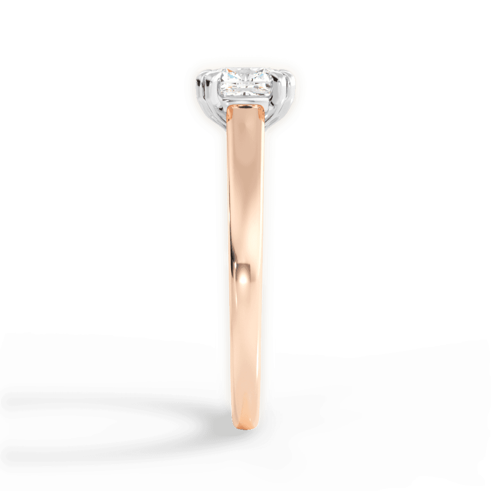 Anna Cushion Cut Lab Grown Diamond 18Kt Rose Gold Engagement Ring - View 2