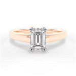 Anna Emerald Cut Lab Grown Diamond 18Kt Rose Gold Engagement Ring