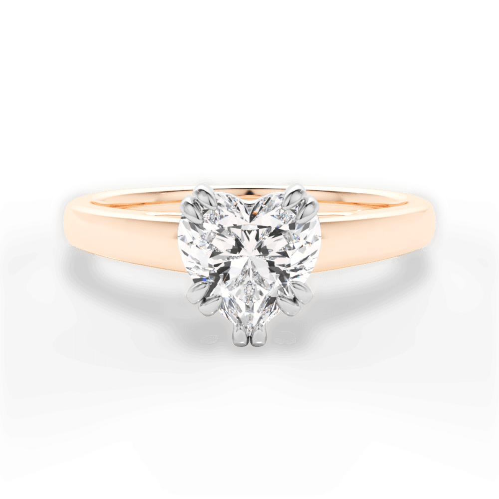 Anna Heart Cut Lab Grown Diamond 18Kt Rose Gold Engagement Ring