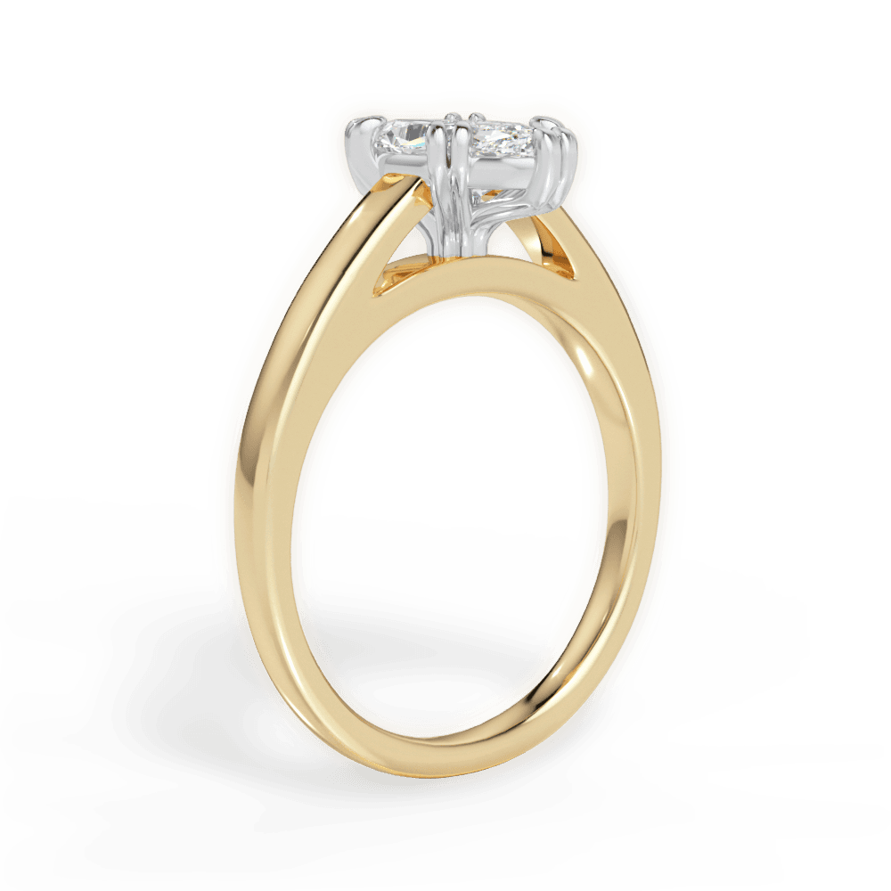 Anna Marquise Cut Lab Grown Diamond 18Kt Yellow Gold Engagement Ring - View 4