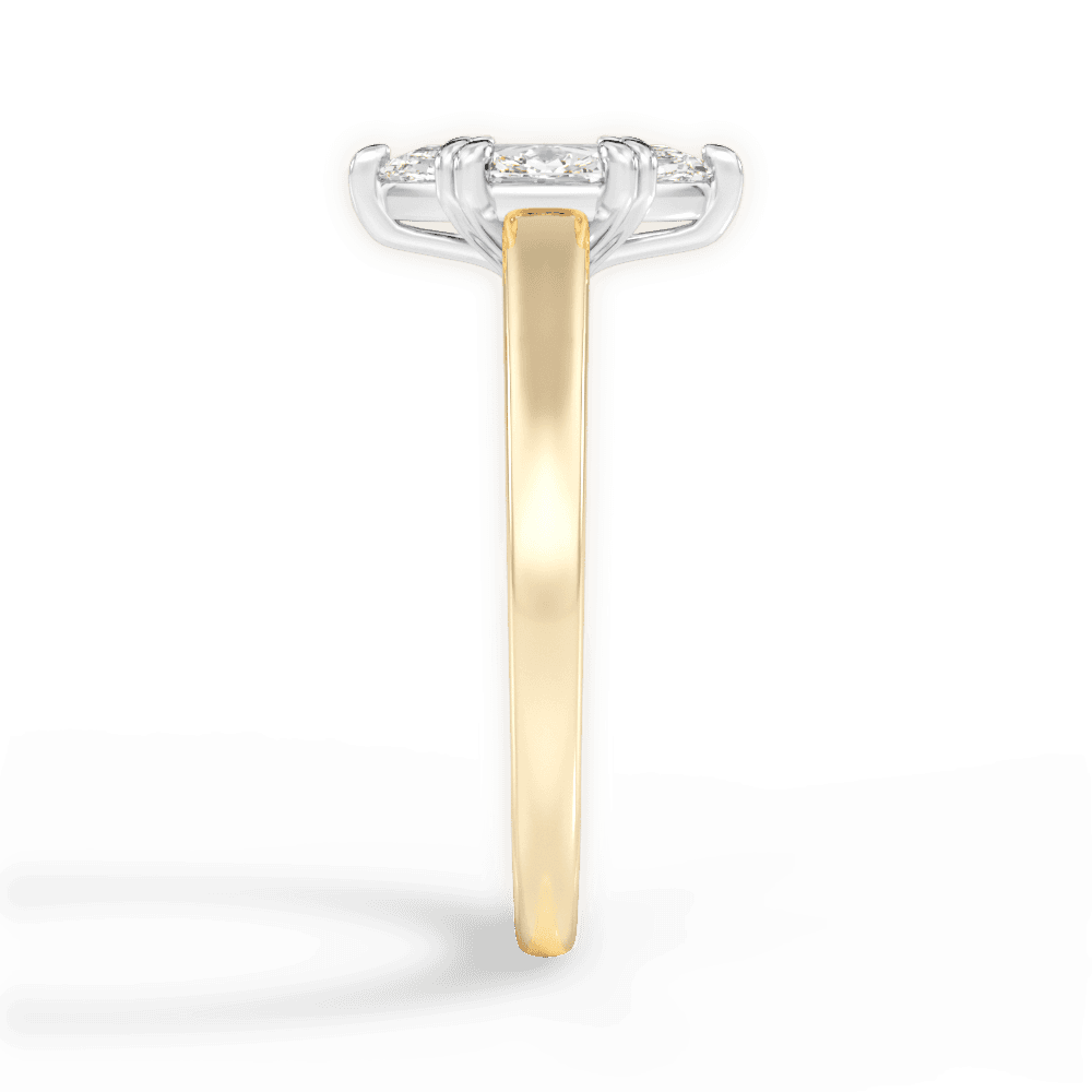 Anna Marquise Cut Lab Grown Diamond 18Kt Yellow Gold Engagement Ring - View 2