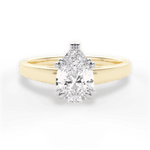 Anna Pear Cut Lab Grown Diamond 18Kt Yellow Gold Engagement Ring