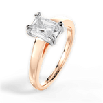 Anna Radiant Cut Lab Grown Diamond 18Kt Rose Gold Engagement Ring - View 4