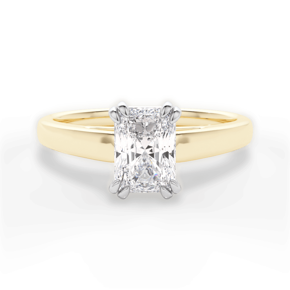 Anna Radiant Cut Lab Grown Diamond 18Kt Yellow Gold Engagement Ring