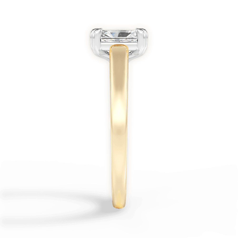 Anna Radiant Cut Lab Grown Diamond 18Kt Yellow Gold Engagement Ring - View 2