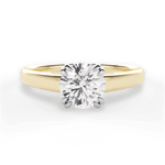 Anna Round Cut Lab Grown Diamond 18Kt Yellow Gold Engagement Ring