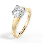 Anna Round Cut Lab Grown Diamond 18Kt Yellow Gold Engagement Ring - View 4