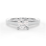 Bethany Asscher Cut Lab Grown Diamond Platinum Engagement Ring