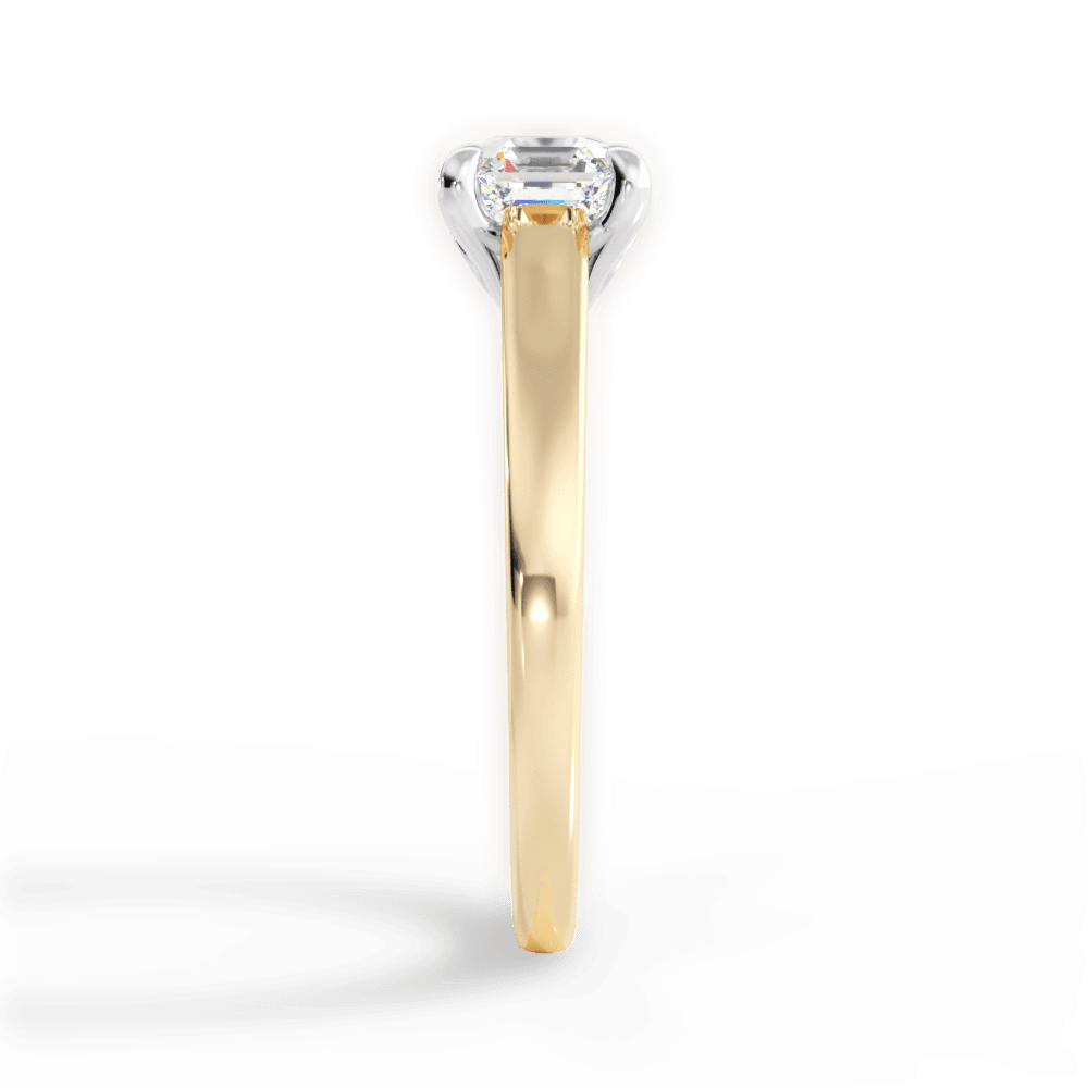 Bethany Asscher Cut Lab Grown Diamond 18Kt Yellow Gold Engagement Ring - View 2