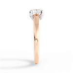 Bethany Cushion Cut Lab Grown Diamond 18Kt Rose Gold Engagement Ring - View 4