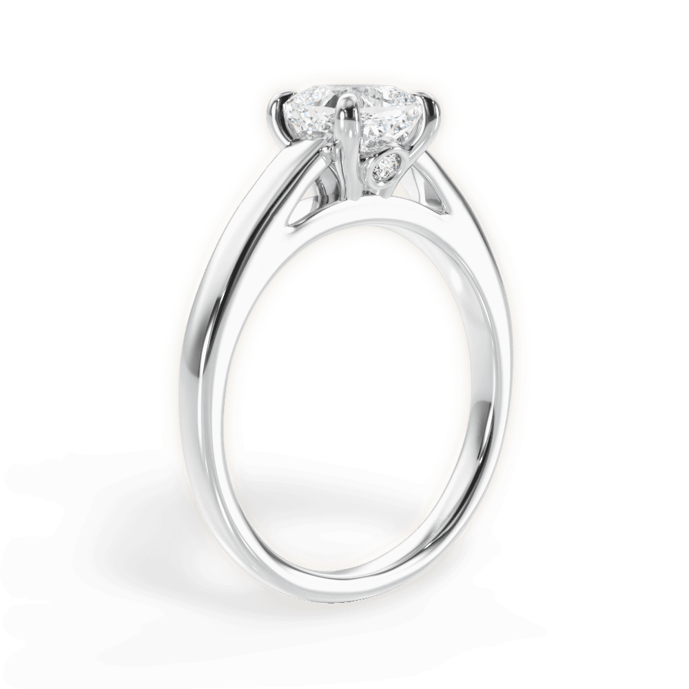 Bethany Cushion Cut Lab Grown Diamond 18Kt White Gold Engagement Ring - View 3