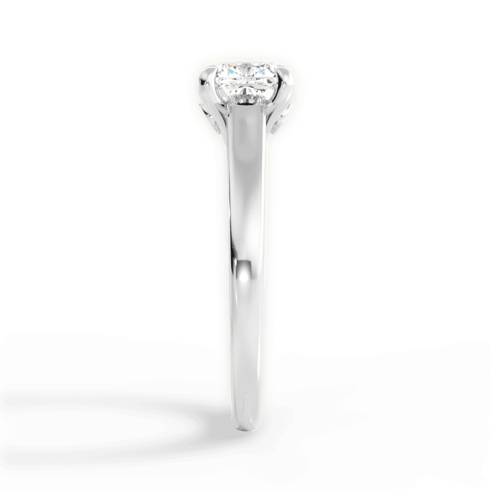 Bethany Cushion Cut Lab Grown Diamond 18Kt White Gold Engagement Ring - View 2